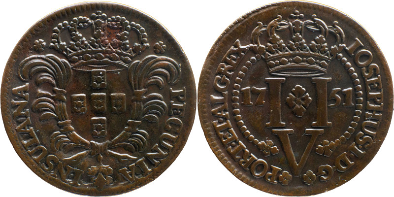 Portugal Madeira
D. José I (1750-1777)
V Reis 1751 AE,
A: PECUNIA INSULANA
R: IO...