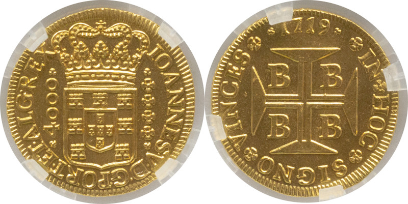 Portuguese Monarchy
D. João V (1706-1750)
Moeda (4.000 Reis) 1719 B
A: IOANNES.V...