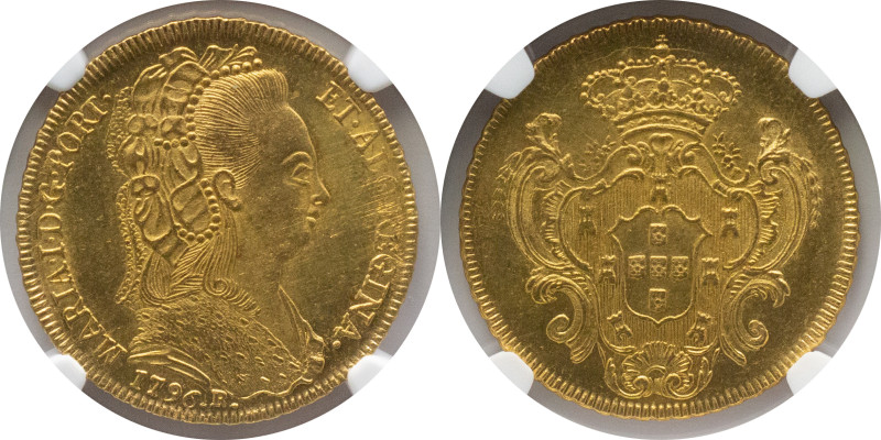 Portuguese Monarchy
D. Maria I (1786-1799)
Peça 6.400 Reis 1796 R, Au
A: MARIA.I...