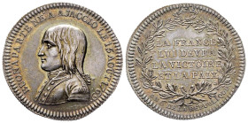 Médaille en argent, Paix de Campoformio, Paris, 1797, AG 15.32 g. 34.4mm
Ref : Hennin 836, Julius 598, Essling 734, Bourgerot 180, TNR 67.9
Très rare ...