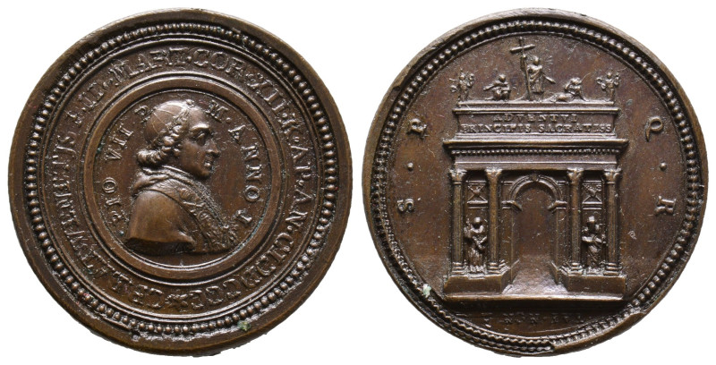 Italie, 1800, Entrée de Pie VII à Rome , Opus Hamerani, AE 14,67 g., 30 mm.
Ref ...