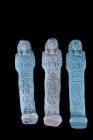 ANCIENT EGYPTIAN FAIENCE SHABTI GROUP