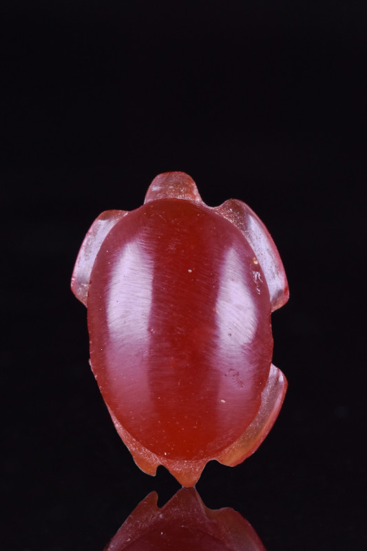 ANCIENT EGYPTIAN CARNELIAN TURTLE AMULET
New Kingdom, Ca. 1550-1070 BC. A finel...