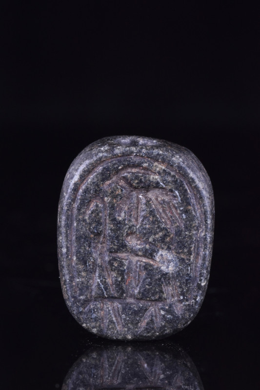 ANCIENT EGYPTIAN STONE SCARAB
Ca. 1069 BC-664 BC. A stone scarab with well-mode...