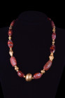SUPERB HELLENISTIC GOLD AND CARNELIAN LARGE NECKLACE