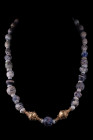 ROMAN GOLD AND MOSAIC BEADS NECKLACE