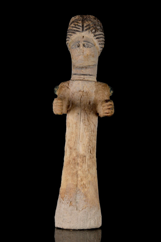 PARTHIAN BONE STANDING DOLL
Ca. 200 AD. A carved human female bone idol figure ...