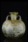 LARGE ANCIENT ROMAN GLASS ARYBALLOS