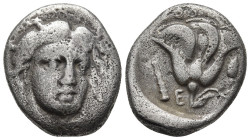 ISLANDS OFF KARIA, RHODES, AR DIDRACHM, CA. 340-316 BC