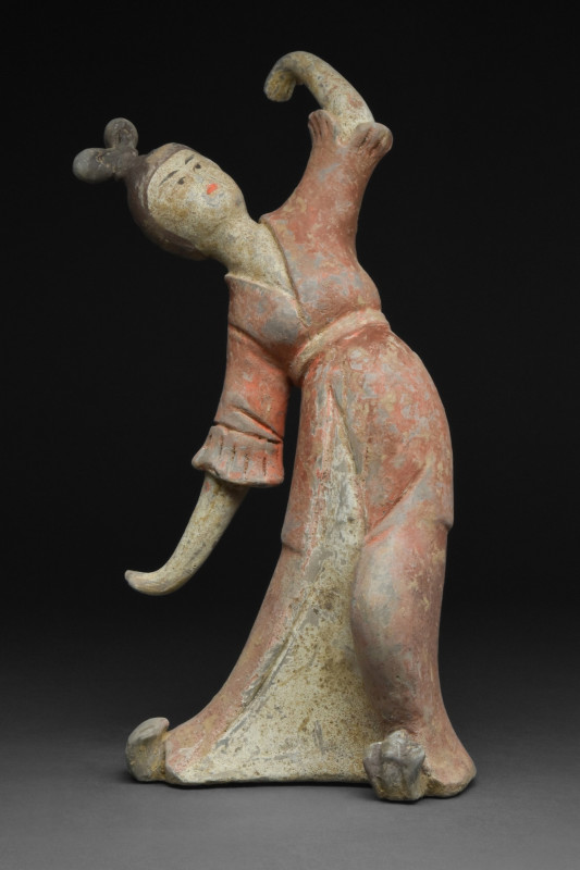 CHINESE TANG DYNASTY TERRACOTTA DANCING LADY - TL TESTED
Tang Dynasty, Ca.618-9...