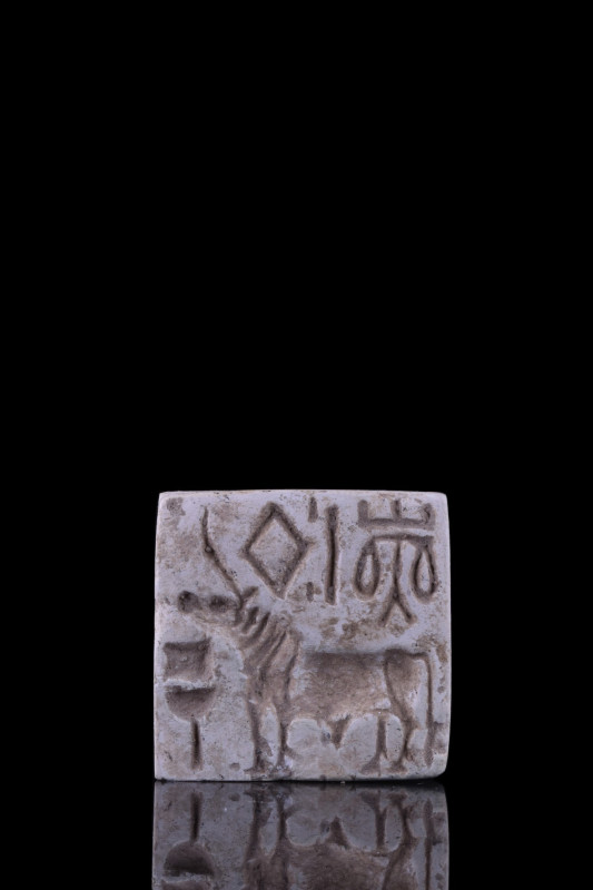 INDUS VALLEY STEATITE SEAL
Ca. 2500-1800 BC. A square-shaped steatite seal with...
