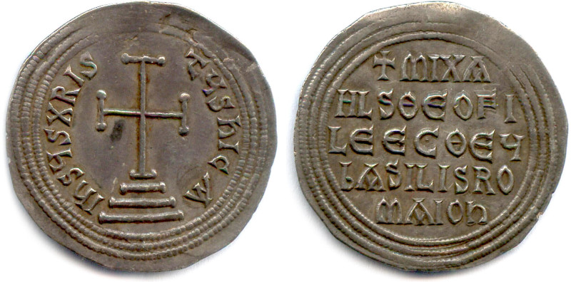 MICHEL II et THÉOPHILE 820-829
IҺSЧS XRISTЧS ҺICA. Croix sur trois degrés. R/. ...