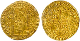 CHARLES V LE SAGE Fils ainé de Jean II et de Bonne de Luxembourg 8 avril 1364 - 16 septembre 1380
KAROLVSx DIx GR - FRANCORVx REX. Le Roi, couronné, ...