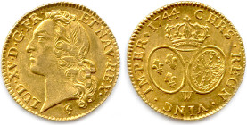 LOUIS XV 1715-1774
Louis d'or aux palmes courtes 1723 A = Paris. (6,53 g) ♦ Dy 1638A ; Fr 459 
Trace de laminoir. Très beau. 

Estimate: EUR 1200 ...