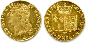 LOUIS XVI 1774-1793
Louis d'or au buste nu 1786 T = Nantes. (7,65 g) ♦ Dy 1707 ; Fr 475 
Provient probablement du Trésor de Vendée. Aspect caractéri...