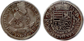 ALSACE - FERDINAND Archiduc d’Autriche et Landgrave de la Haute Alsace 1564-1594
Thaler d'argent non daté. Ensisheim. (27,58 g) ♦ Dav 8088 ; EL 38 ; ...