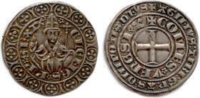 COMTAT VENAISSIN - CLÉMENT VI Pierre Roger de Beaufort 1342-1352
Gros d'argent de 28 deniers. Pont de Sorgues. (3,98 g) ♦ Dy 1773 ; Bd 905 
Très rar...