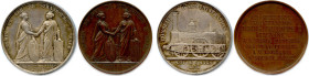 LOUIS-PHILIPPE Ier 
Deux médailles (argent et bronze) : 
Chemin de Fer de Strasbourg à Bâle inauguration le 19 septembre 1841. J. B. Teste Ministre ...