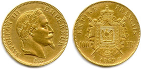 NAPOLÉON III 1852-1870
100 Francs or (tête laurée) 1869 Paris. (32,20 g) ♦ Gad 1136 
Trace de nettoyage. Très beau. 

Estimate: EUR 1200 - 1400...