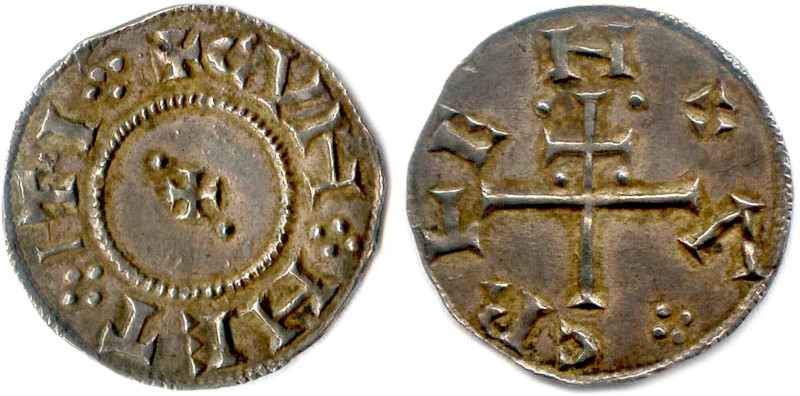 LES VIKINGS DE YORK - KNUT LE GRAND roi 1016-1035
Penny d'argent à la croix pat...