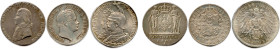 ALLEMAGNE - PRUSSE
Trois monnaies d'argent :
Friedrich Wilhelm III Thaler 1803 Berlin ;
Friedrich wilhelm IV Thaler 1846 Berlin ;
Wilhelm III 5 Ma...