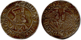 ALLEMAGNE - SAXE - FRIEDRICH III de Weise 
JOHANN et GEORG 1507-1525
Thaler d’argent non daté (1517-1523) Annaberg. 
(28,95 g) 
♦ Dav 9709A
Patin...