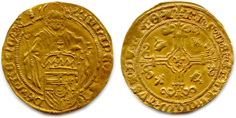 BELGIQUE - FLANDRE - PHILIPPE LE BEAU 1482-1506
Florin d'or non daté (1500-1506...