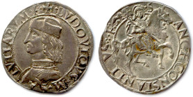 ITALIE - CARMAGNOLE - LOUIS II Marquis de Saluces 1475-1504
Cavalotto d'argent Saint Constantin. (3,77 g) ♦ CNI 61/53 
Très beau. 

Estimate: EUR ...