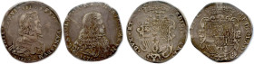 ITALIE - MILAN 
Deux monnaies d'argent : 
Filippo de Philippe IV 1657 ♦ Dav 4003 ; Filippo de Charles II 1676 ♦ Dav 4005 T.B. 

Estimate: EUR 250 ...