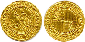 ITALIE - NAPLES Royaume des deux Siciles - ALPHONSE d'Aragon 1442-1458
Un ducat et demi d'or au cavalier non daté. (5,18 g) ♦ Fr 816 ; CNI XIX p. 55 ...