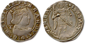 ITALIE - NAPLES Royaume des deux Siciles 
ALPHONSE d'Aragon 1458-1494
Coronato d'argent au Saint Michel non daté. (3,97 g) 
♦ MIR 69-2 
Faiblesse ...