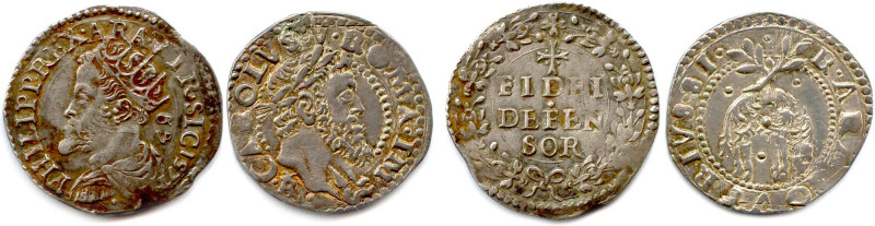 ITALIE - NAPLES Royaume des deux Siciles - PHILIPPE II d'Espagne 1554-1598
Deux...