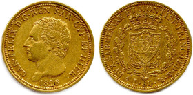 ITALIE - CHARLES FÉLIX 1821-1831
80 Lire or 1826 Turin. (25,73 g) ♦ Fr 1132 
T.B. 

Estimate: EUR 1000 - 1200