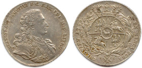 361 POLOGNE - STANISLAS AUGUSTE PONIATOWSKI 1764-1795
Thaler d'argent 1766 Warshau Varsovie. (27,87 g) ♦ Dav 1618 
Très beau. 

Estimate: EUR 600 ...