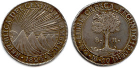GUATÉMALA RÉPUBLIQUE 
8 Reales d'argent 1824 Guatemala. (26,95 g) ♦ KM 4 
Très beau. 

Estimate: EUR 100 - 120