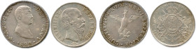 MEXIQUE 
Deux monnaies d'argent : 8 Reales 1822 Mexico Augustin Iturbide (1822-1823)
Peso 1866 Mexico Maximilien d’Autriche (1864-1867). 
Très beau...