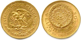 MEXIQUE États-Unis 
Veinte (20) Pesos 1959 Mexico. (16,68 g) ♦ Fr 171 
Très beau. 

Estimate: EUR 600 - 650