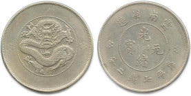 CHINE RÉPUBLIQUE - YUNNAN
Dollar d'argent (1911) Tse Tsong. (26,59 g) ♦ KM 258
Fine rayure au revers, brossée. Très beau/T.B.

Estimate: EUR 200 -...