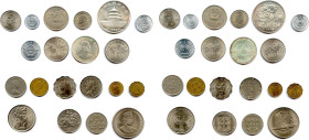 PAYS d'ASIE 
Lot de 20 monnaies en argent, nickel, alu, laiton : 
CHINE 10 pièces ; HONG KONG 6 pièces ; SINGAPOUR 1 pièce ; MACAO 2 pièces ; MALAIS...
