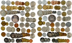 Lot de 125 pièces de pays d'Afrique en argent, nickel, alu et divers métaux : 
AOF (3), AEF (3), Cameroun (3), Afrique de l'Ouest (14), Gambie (1), T...