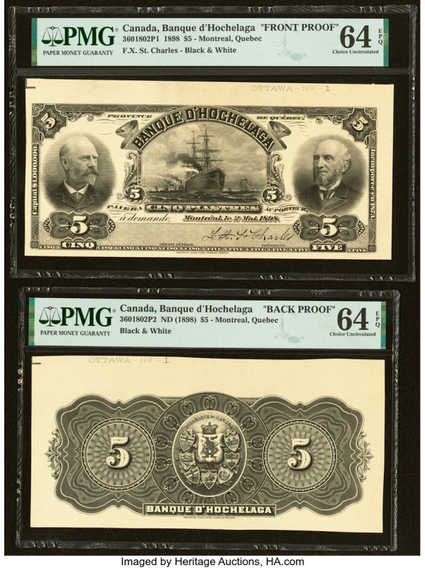 Canada Montreal, PQ- Banque d'Hochelaga $5 2.5.1898 Ch.# 360-18-02P1; 360-18-02P...
