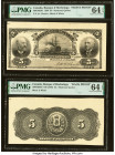 Canada Montreal, PQ- Banque d'Hochelaga $5 2.5.1898 Ch.# 360-18-02P1; 360-18-02P2 Front and Back Proof PMG Choice Uncirculated 64 EPQ (2). 

HID098012...