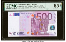 European Union Central Bank, Austria 500 Euro 2002 Pick 14n PMG Gem Uncirculated 65 EPQ. 

HID09801242017

© 2022 Heritage Auctions | All Rights Reser...