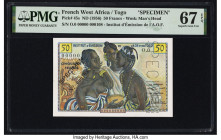 French West Africa Institut d'Emission de l'A.O.F. et du Togo 50 Francs ND (1956) Pick 45s Specimen PMG Superb Gem Unc 67 EPQ. 

HID09801242017

© 202...