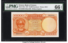 Greece Bank of Greece 10,000 Drachmai 1947 Pick 182a PMG Gem Uncirculated 66 EPQ. 

HID09801242017

© 2022 Heritage Auctions | All Rights Reserved