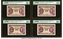 Hong Kong Government of Hong Kong 1 Dollar ND (1936) Pick 312 KNB2a Four Consecutive Examples PMG Choice About Unc 58 EPQ (4). 

HID09801242017

© 202...