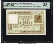 India Government of India 10 Rupees ND (1917-30) Pick 6 Jhun3.6A.1 PMG Choice Very Fine 35. Minor rust is noted. 

HID09801242017

© 2022 Heritage Auc...