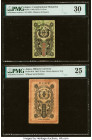 Japan Ministry of Finance 1/2 Yen; 10 Sen ND (1872); 1904 Pick 3; M1b Two Examples PMG Very Fine 30; Very Fine 25. 

HID09801242017

© 2022 Heritage A...