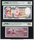 Nepal Central Bank of Nepal 1000 Rupees ND (1972) Pick 21 PMG Choice Uncirculated 64; South Vietnam National Bank of Viet Nam 50 Dong ND (1956) Pick 7...