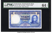 Netherlands Netherlands Bank 10 Gulden 1949 Pick 83 PMG Choice Uncirculated 64 EPQ. 

HID09801242017

© 2022 Heritage Auctions | All Rights Reserved